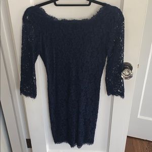 DIANE von FURSTENBERG - Zarita Lace Navy Dress